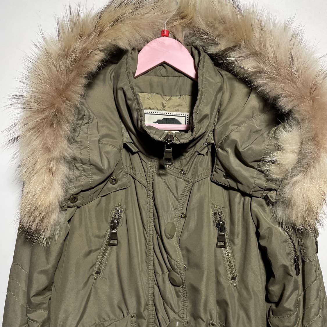 스파이럴걸 퍼 후드 야상 점퍼 상품이미지2