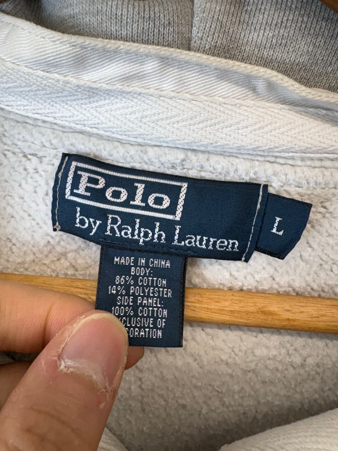 폴로랄프로렌 헤비 코튼 럭비 그레이 후드티 상품이미지6