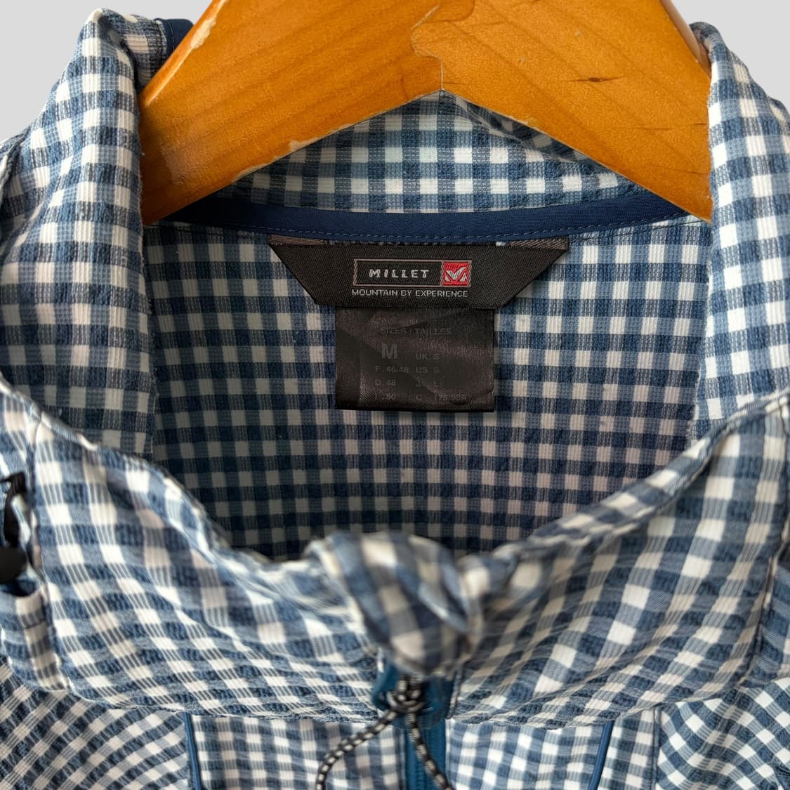 (M)Millet 밀레 재팬 체크 패턴 윈드브레이커 자켓 상품이미지4