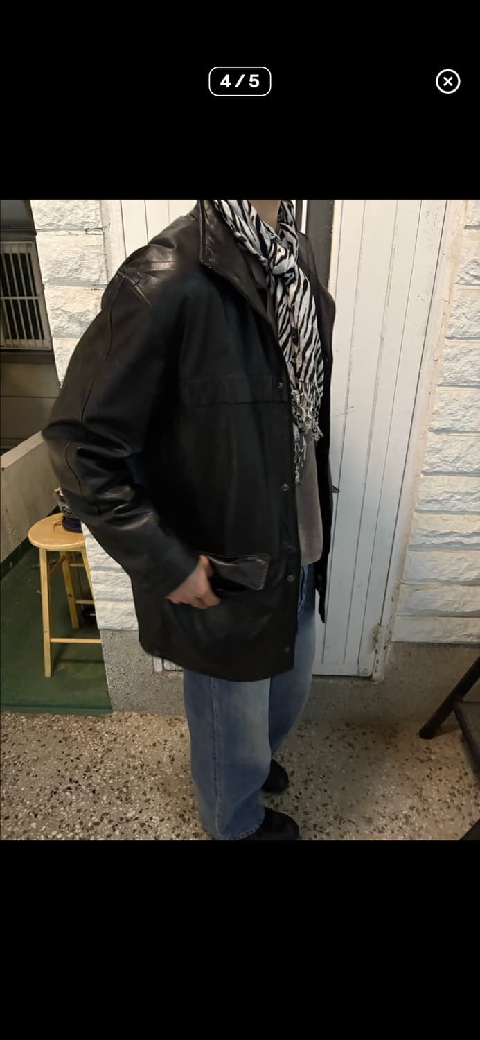 vtg lambskin snap carcoat 상품이미지2