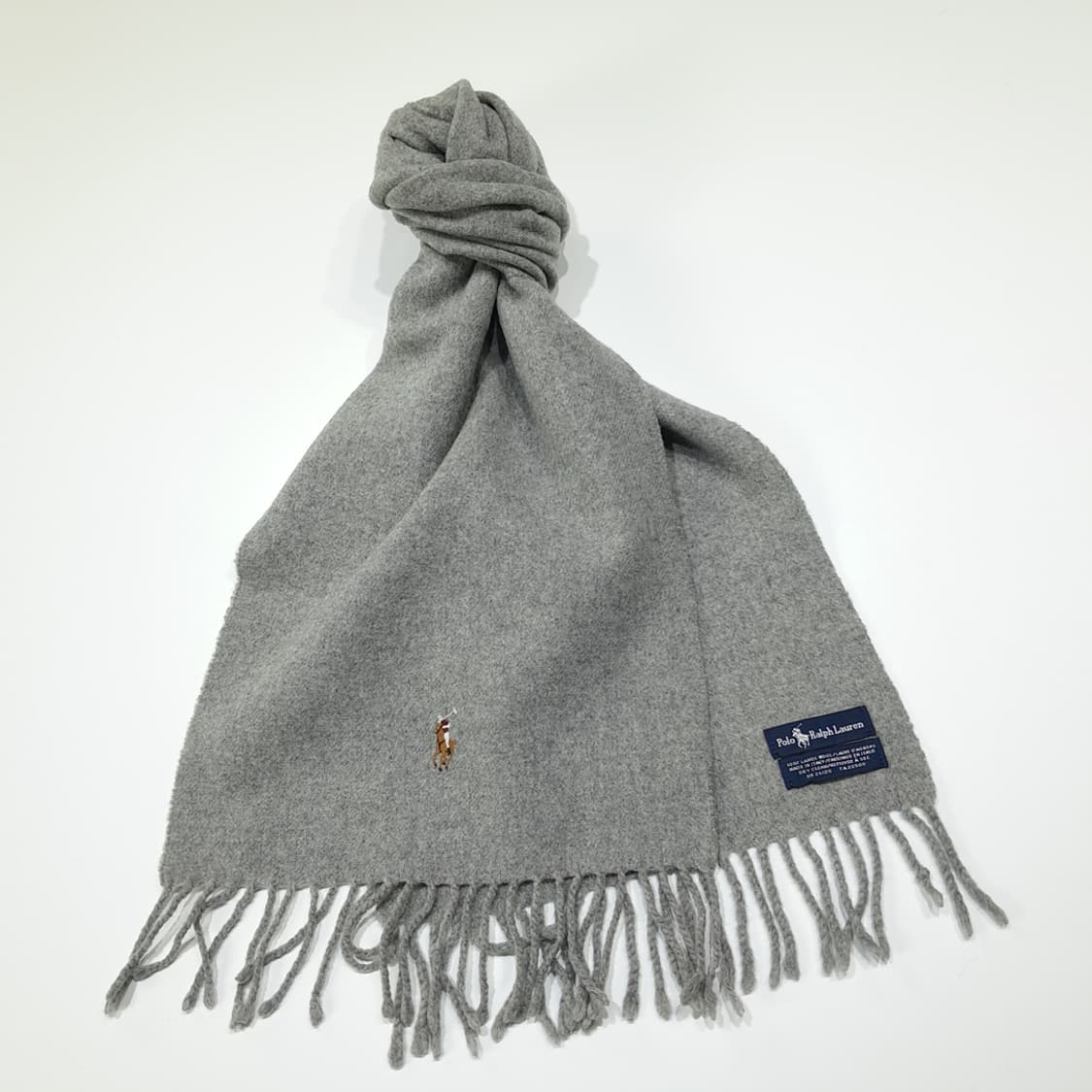 MX594 폴로 00s 이태리판 램스울 멀티포니 그레이 머플러 목도리 상품이미지2