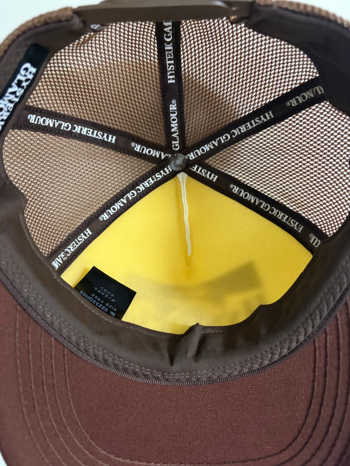 히스테릭 글래머 메쉬캡 브라운 상품이미지2
