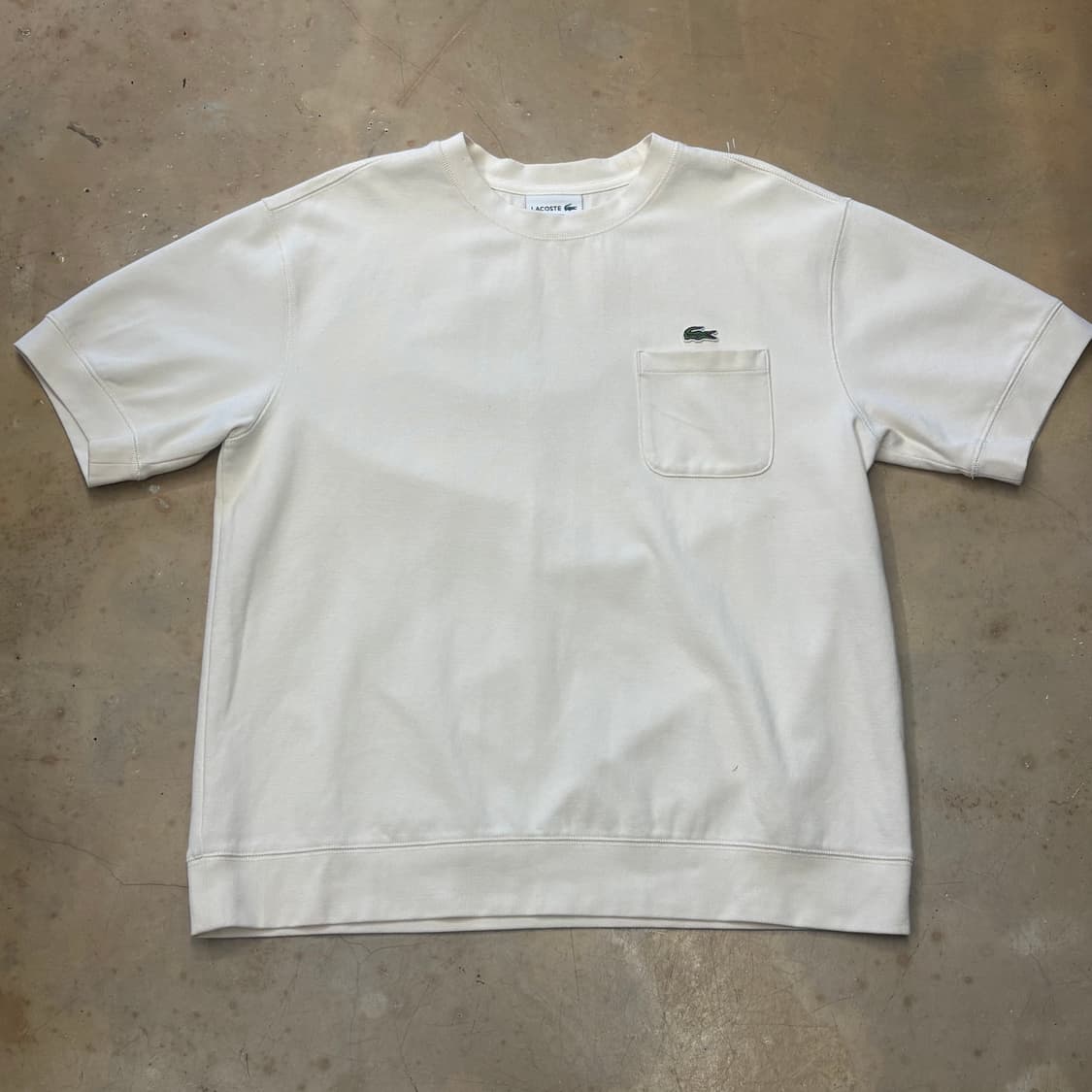 L 라코스테 아이보리 반팔 티셔츠 상품이미지2