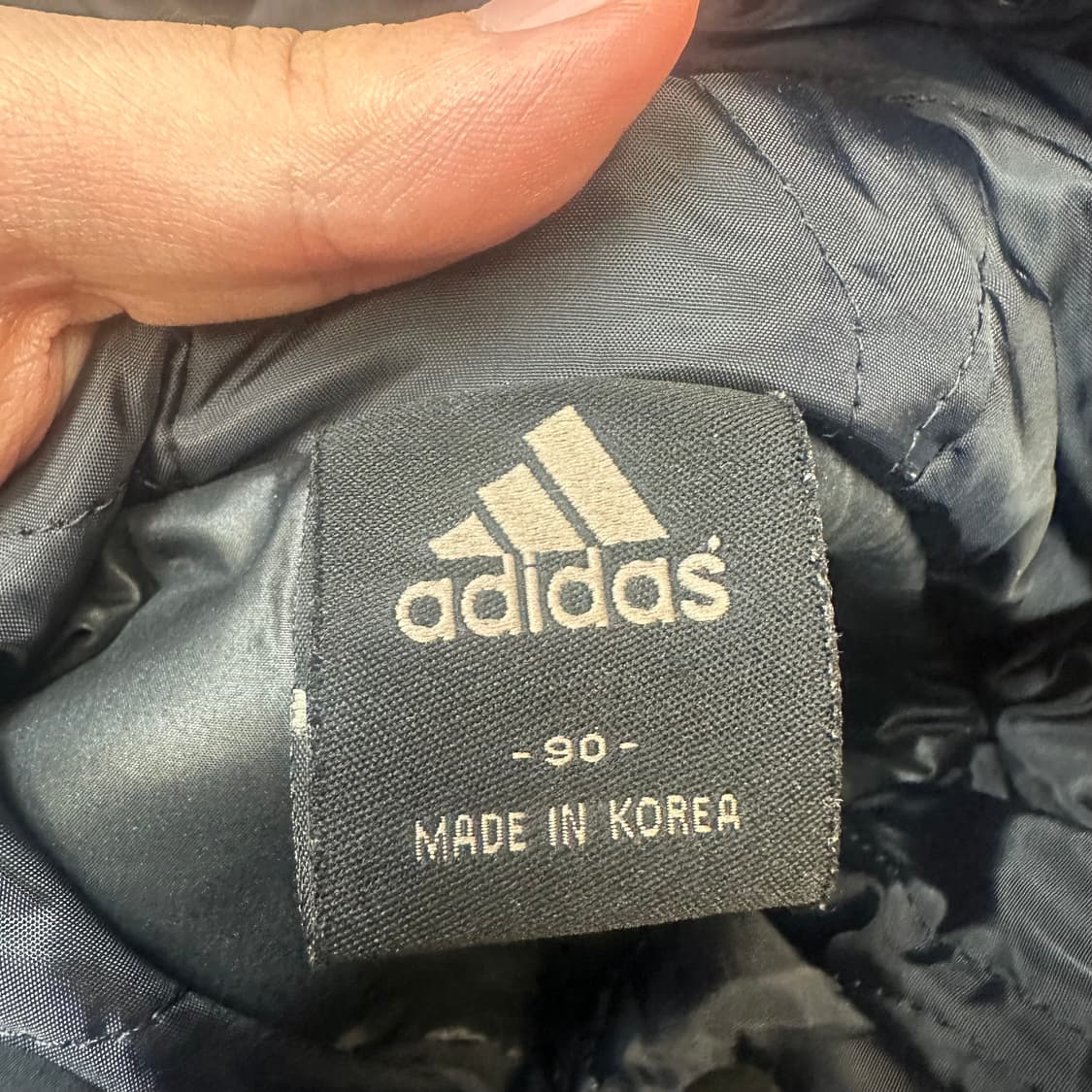 아디다스 금빛 사이드라인 퍼포먼스로고 블랙후드점퍼 90 상품이미지3