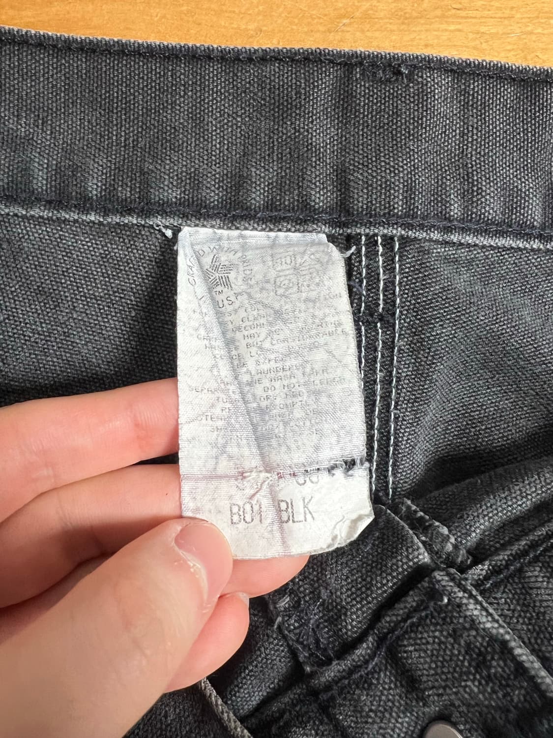 Rare) 90s carhartt b01 칼하트 더블니 blk 33x30 상품이미지2