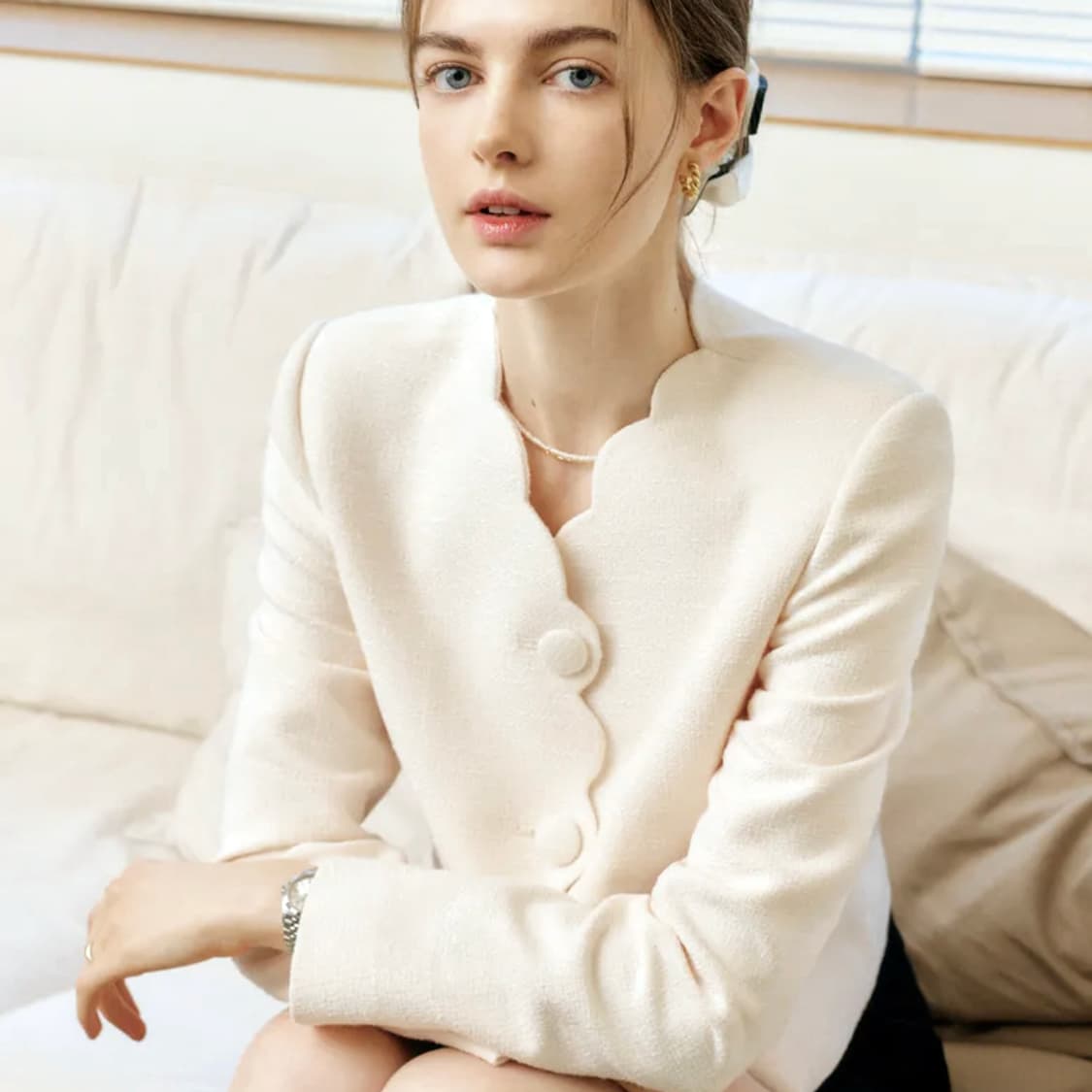 룩캐스트(LOOKCAST) 데이지 트위드자켓 55-66 새상품 상품이미지3