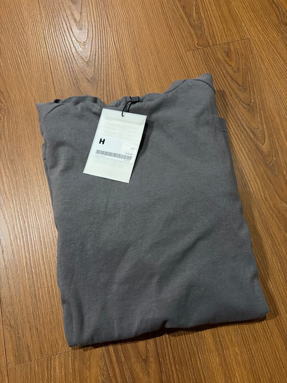 해칭룸 Base Hoodie Grey 1사이즈 새상품 상품이미지3