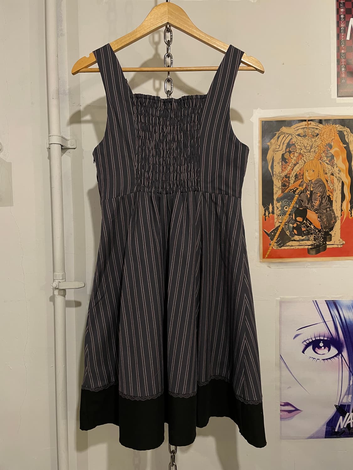 axes femme 엑시즈팜 스트라이프 그레이 원피스 상품이미지4