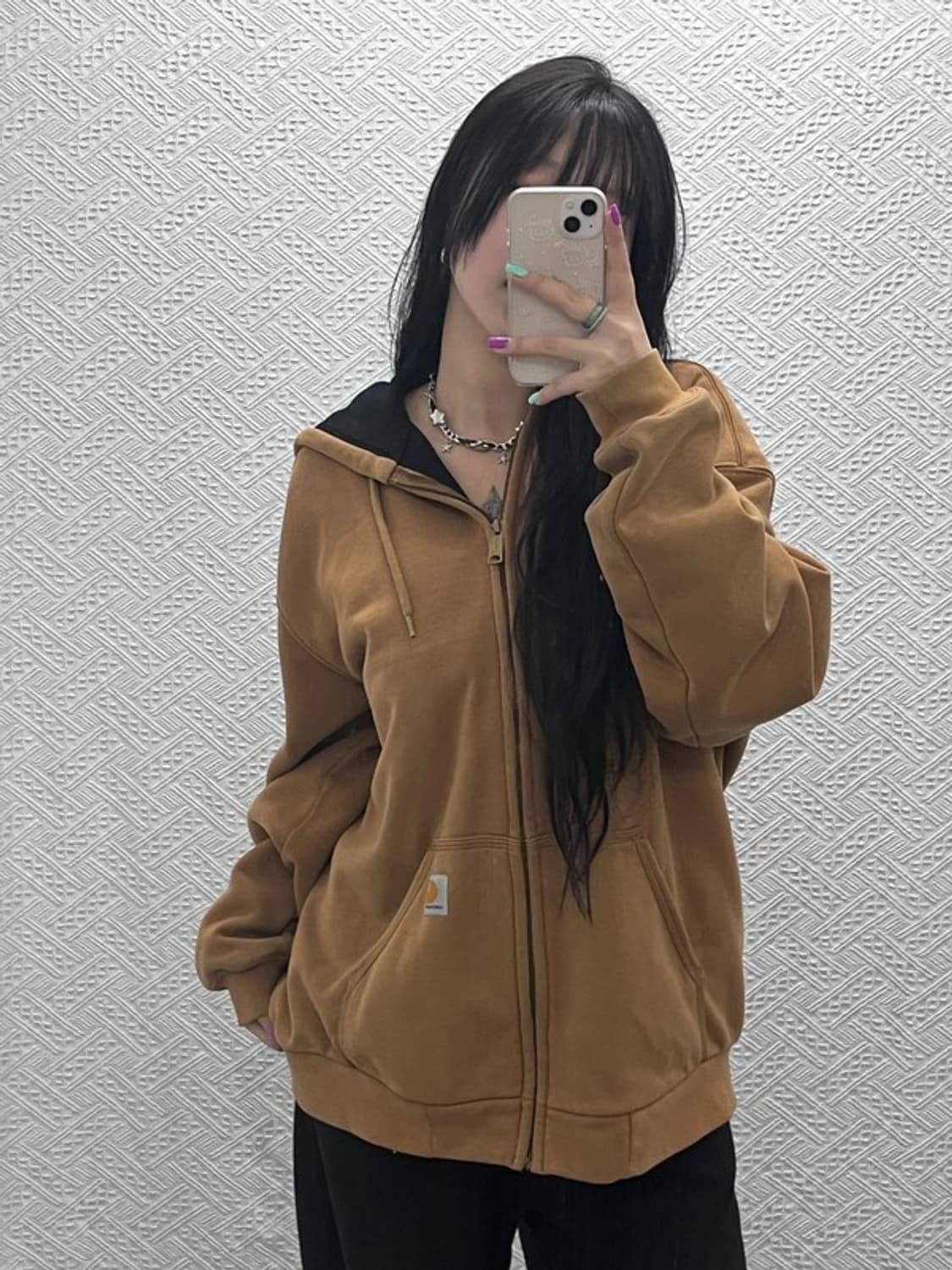 칼하트 써멀 빈티지 오버핏 후드집업 L C06883 상품이미지2