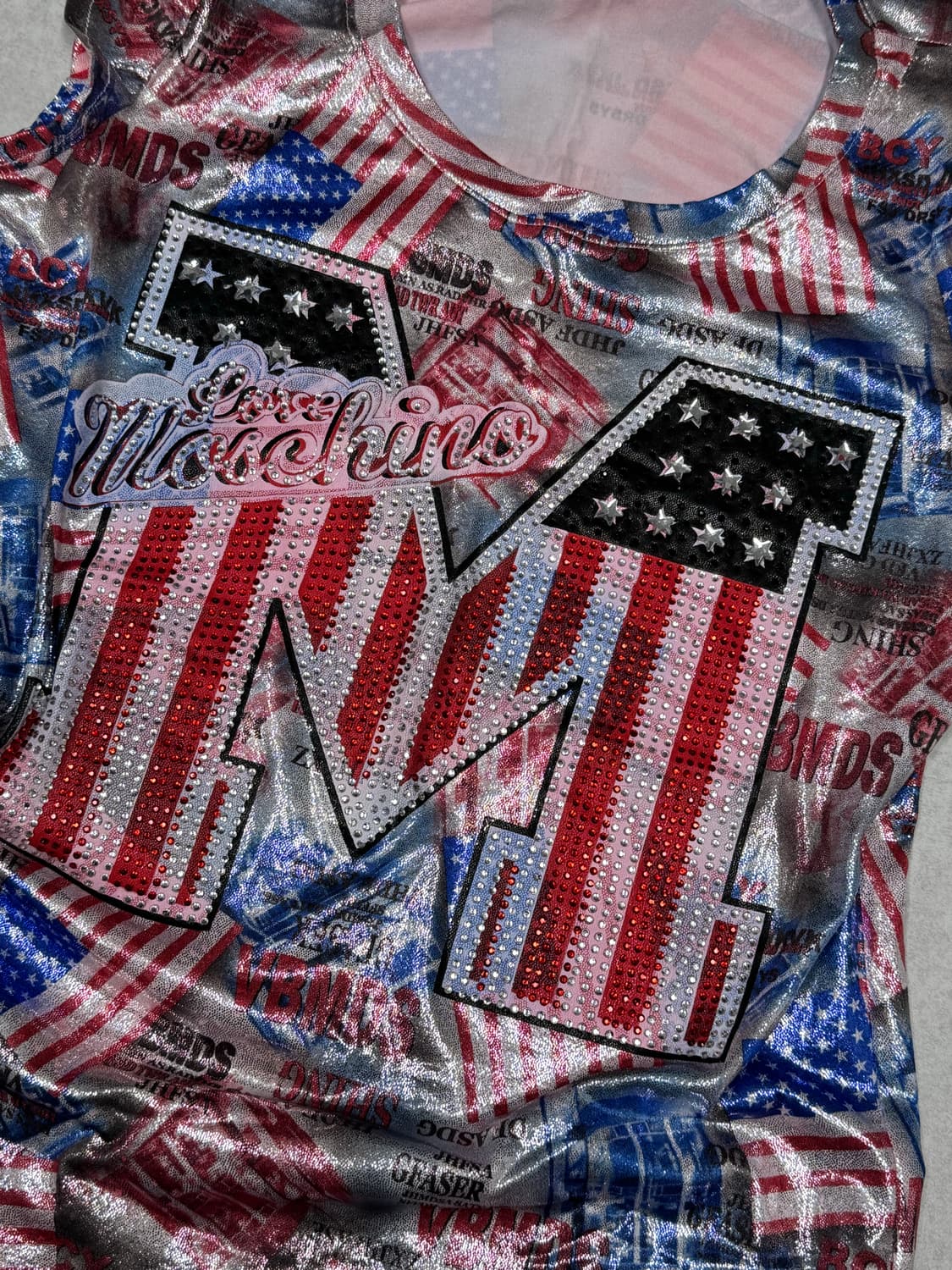 성조기 글램 올큐빅 탑 상품이미지2