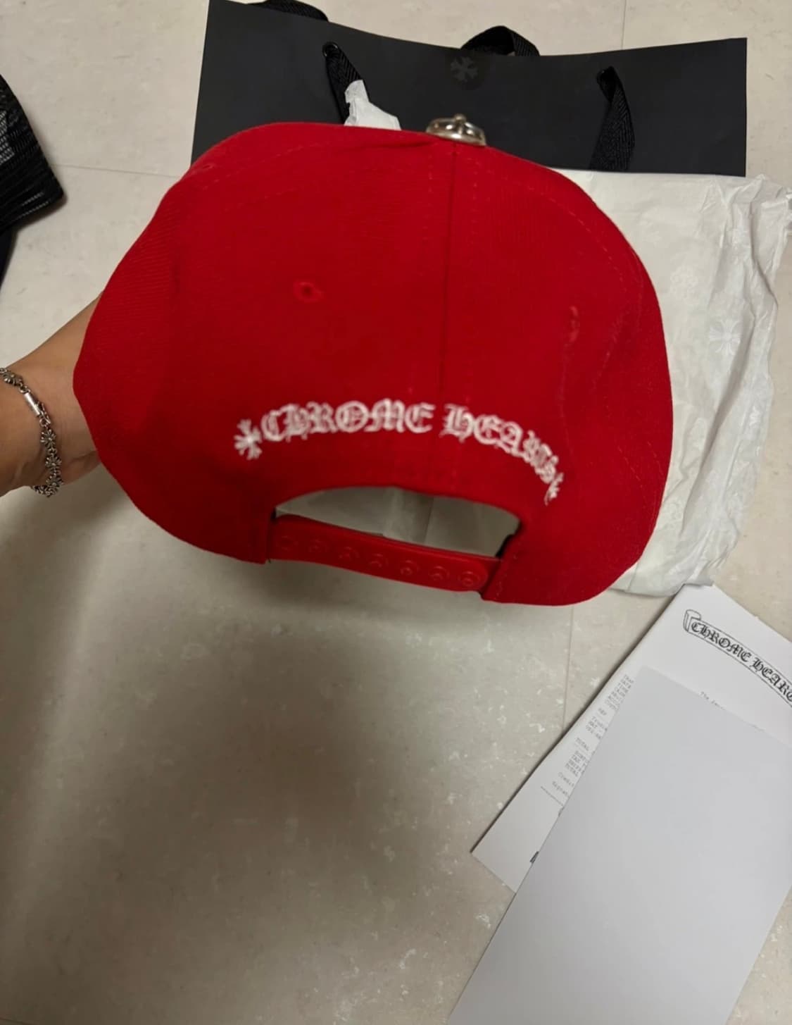 크롬하츠 베이스볼 캡 레드 상품이미지2