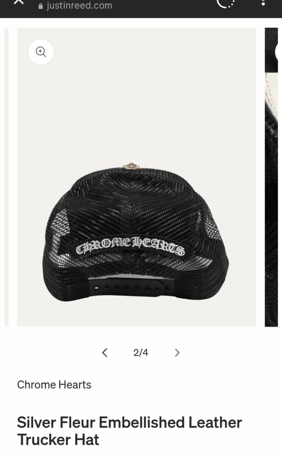 크롬하츠 플레어 참 레더 트러커 햇 상품이미지8