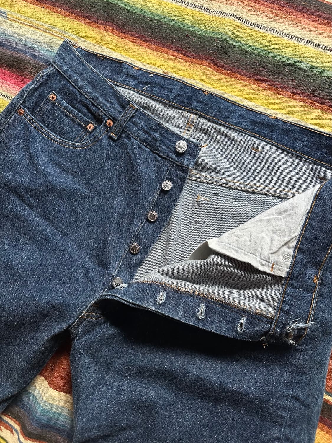 80s USA 빈티지 리바이스 501xx 0000 데님 팬츠 상품이미지4