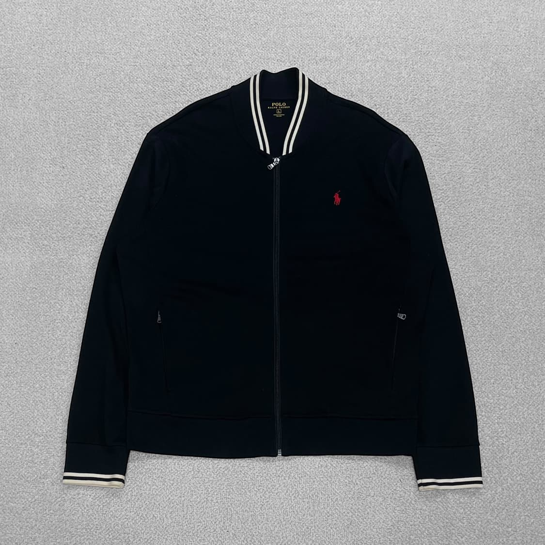 폴로 랄프로렌 포니 로고 스웻 집업 자켓 블랙 상품이미지1