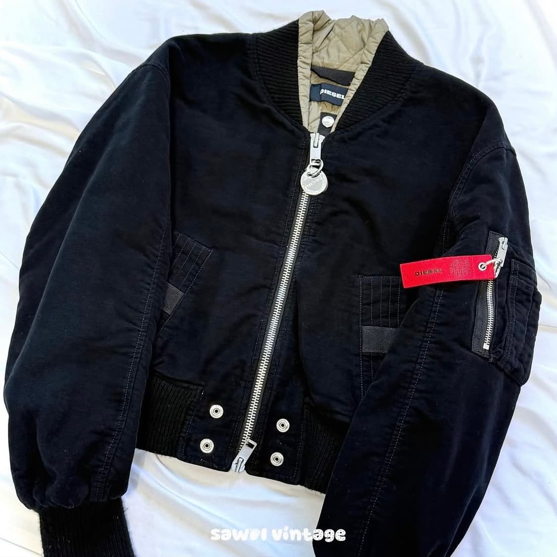 디젤 백 지퍼 봄버 자켓 상품이미지4