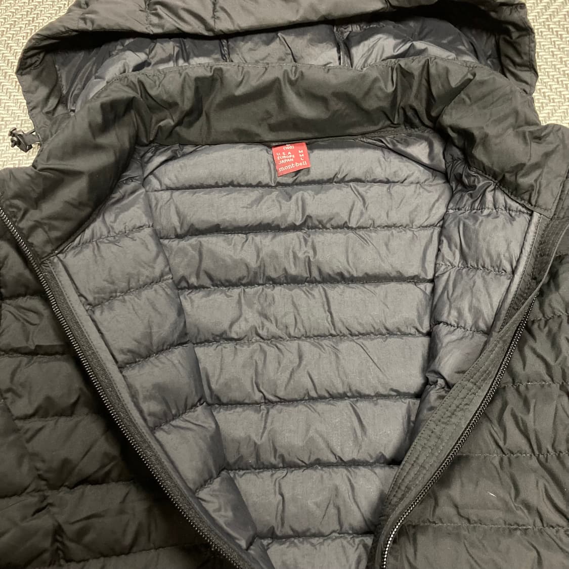 (100)몽벨 블랙 구스다운 패딩 상품이미지3