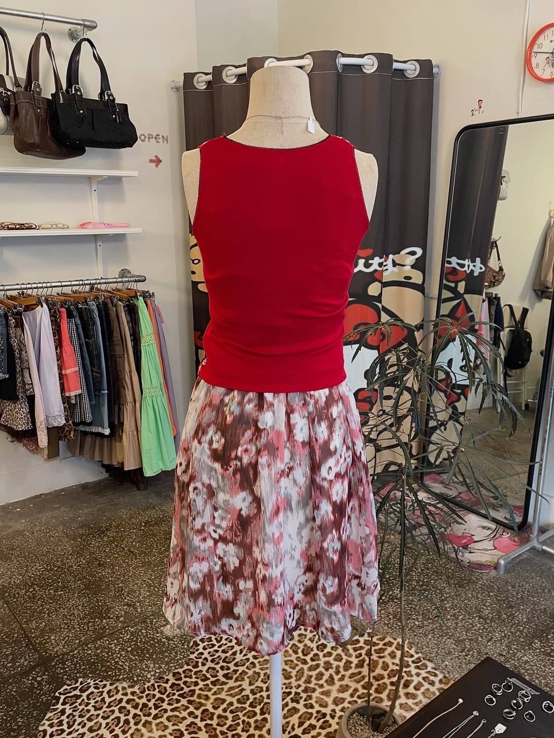 레드 플로랄 트리밍 나시 [무배] 상품이미지3