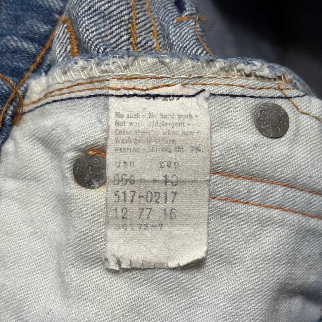 70s 빈티지 리바이스 517 66 후기 허리45.5cm 상품이미지10