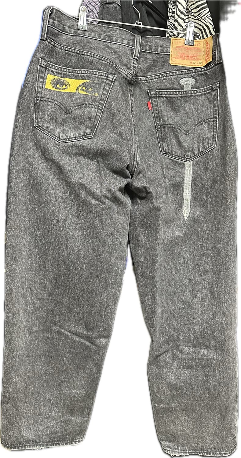 언더커버 x 리바이스 UC1E9502 팬츠 블랙 상품이미지3