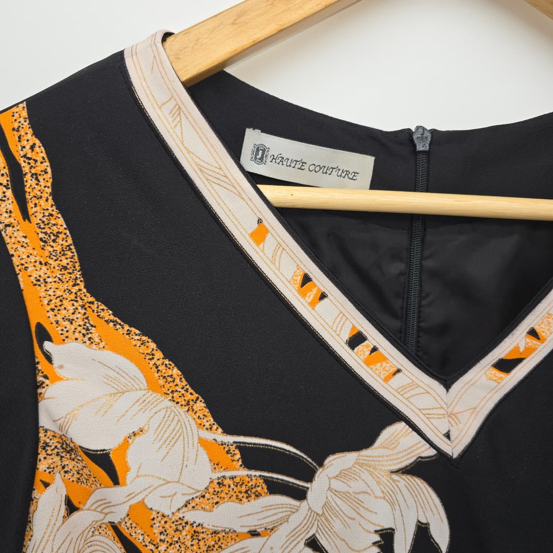 HAUTE COUTURE 블랙 오리엔탈 플라워 원피스 상품이미지2