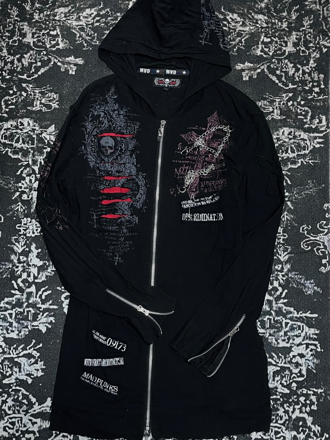 Mad Punk chain hooded zip-up L 상품이미지1