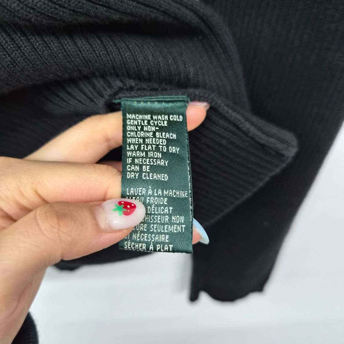 폴로 랄프로렌 블랙 골지 폴라 니트 남성 XL 상품이미지3