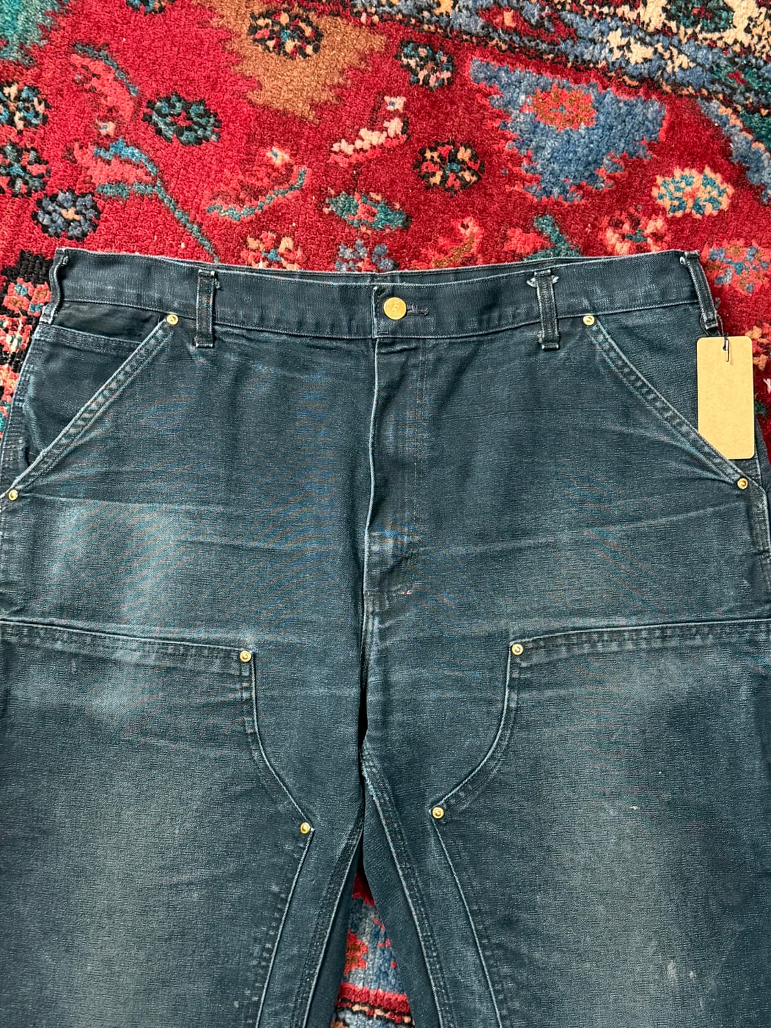 OG USA Made 칼하트 B01 더블니 쇼츠 칼하트 썩블니 블랙 상품이미지5