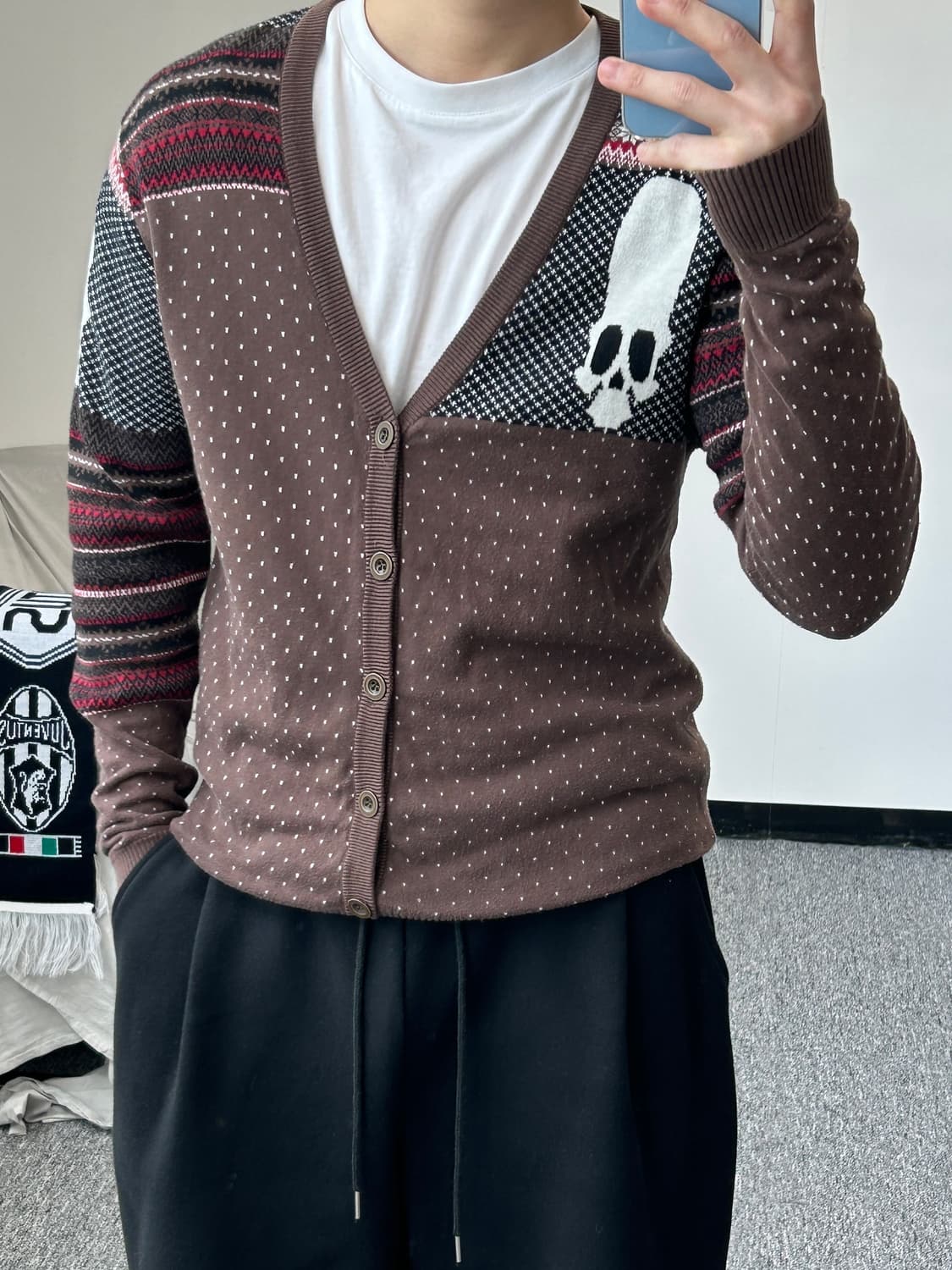빈티지 노르딕 패턴 그래픽 가디건 상품이미지10