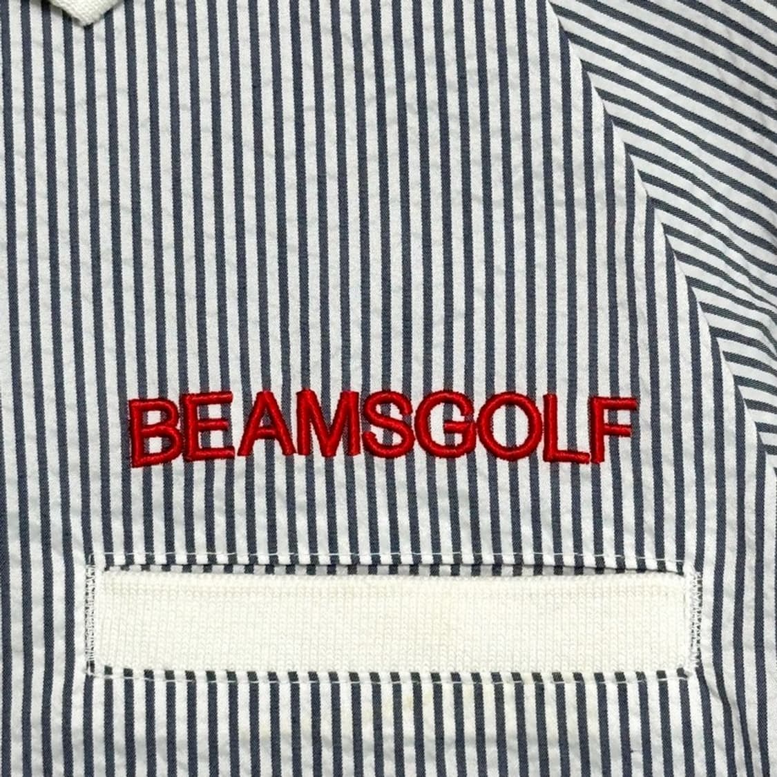 BEAMS GOLF 스트라이프 반팔 카라티 상품이미지2