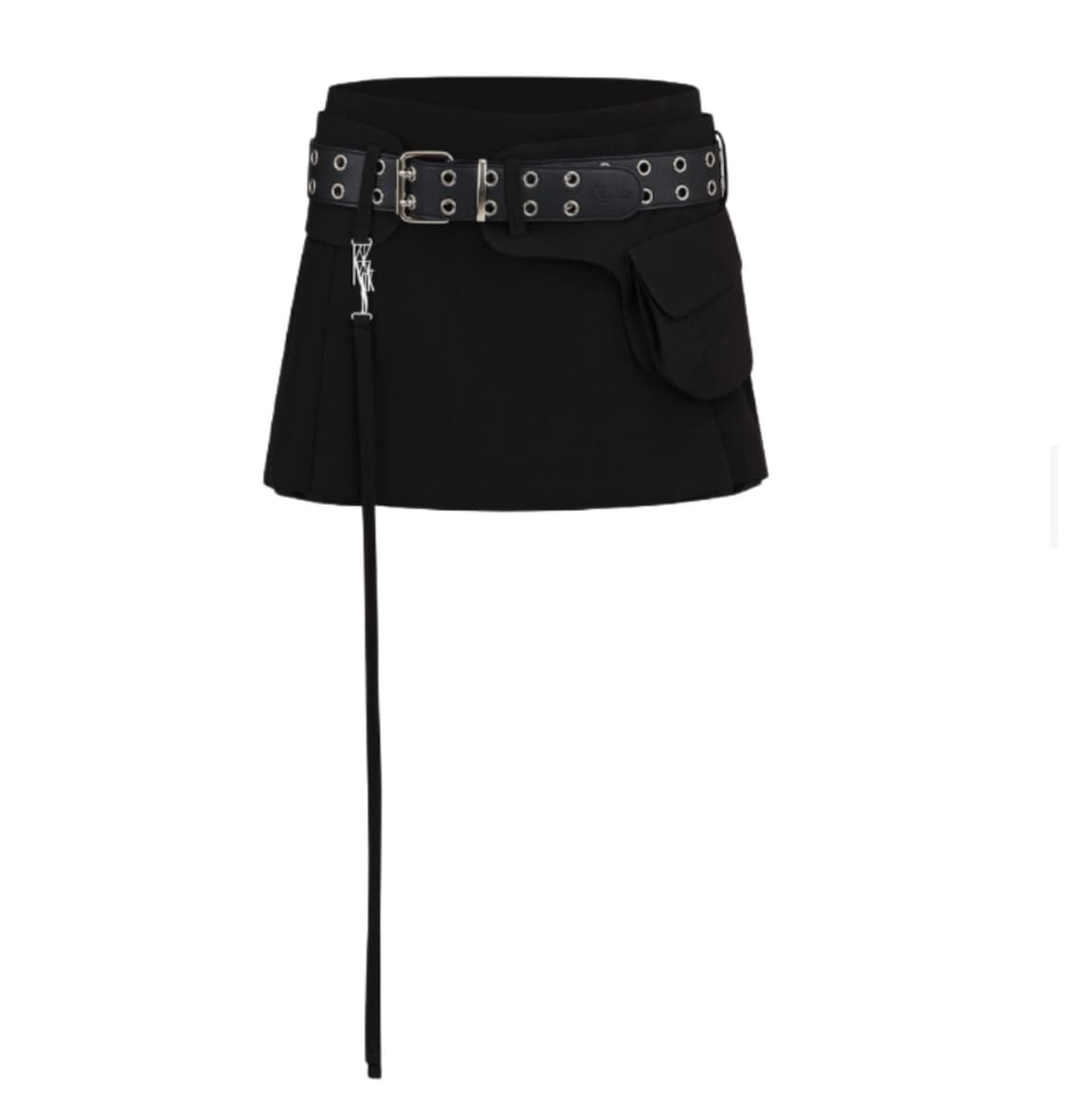 카시코 카고 벨트 미니스커트 블랙 상품이미지1