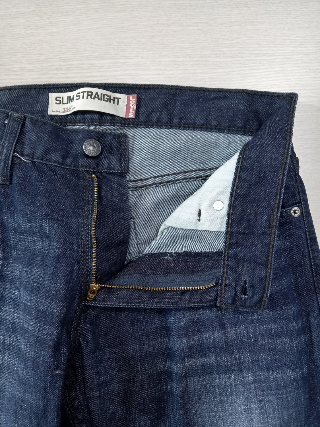 29 리바이스514 워싱 일자진 진청 29-557 상품이미지7