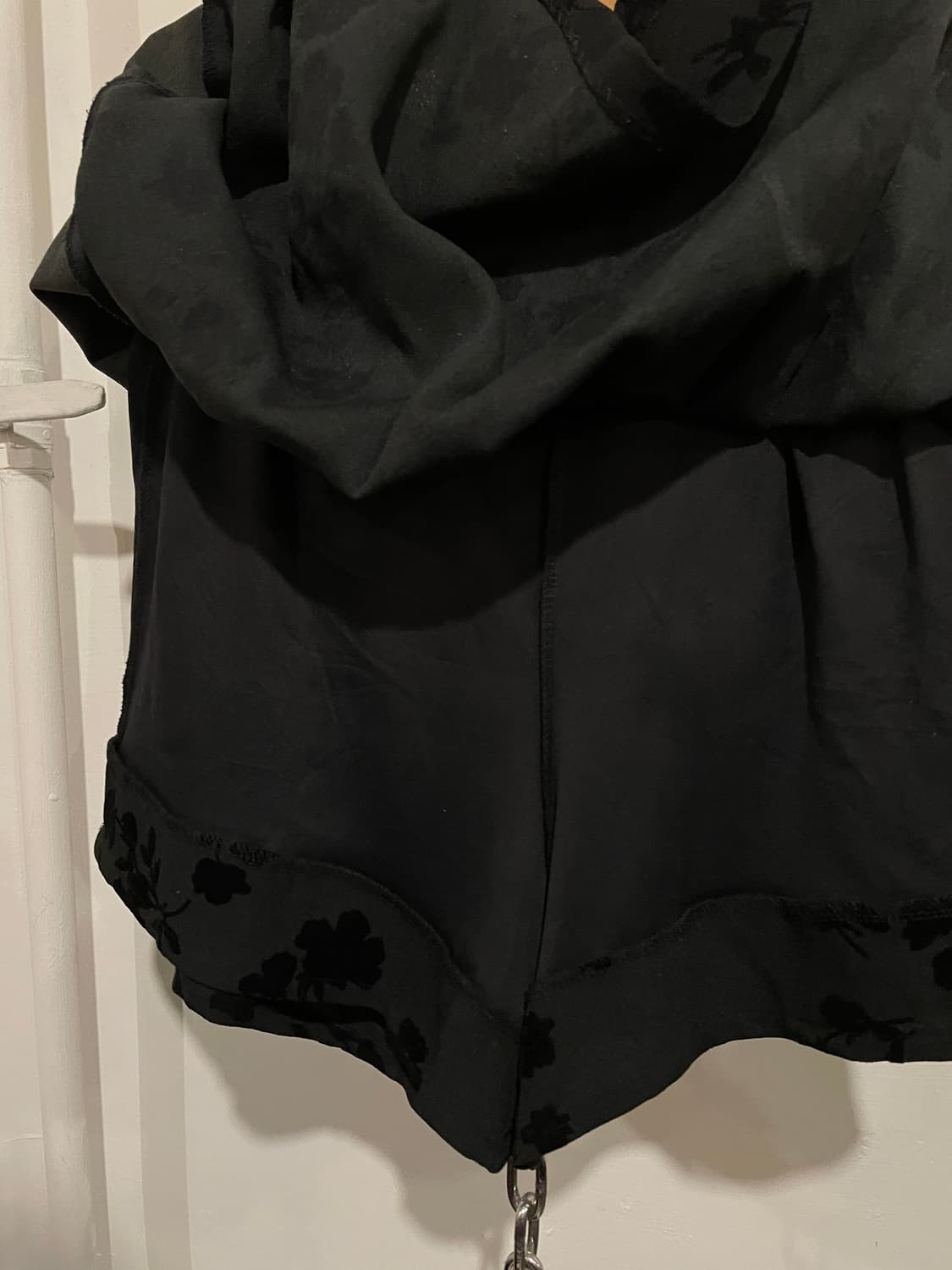 플라워 패턴 블랙 미디스커트 오리엔탈 상품이미지3