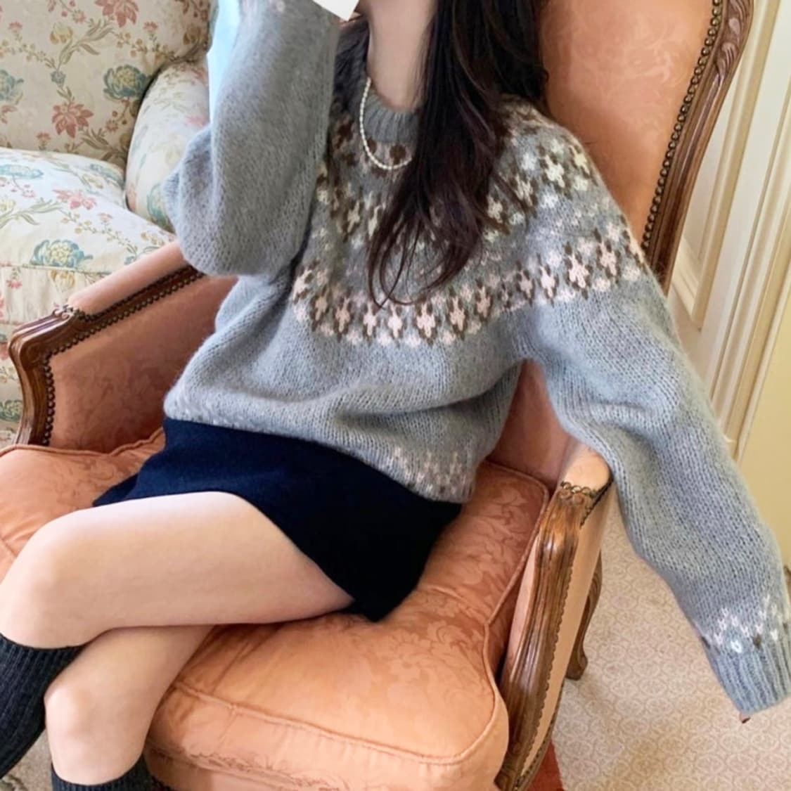 프리티영띵(pyt) 트윙클 알파카 니트 프리사이즈 새상품 상품이미지3