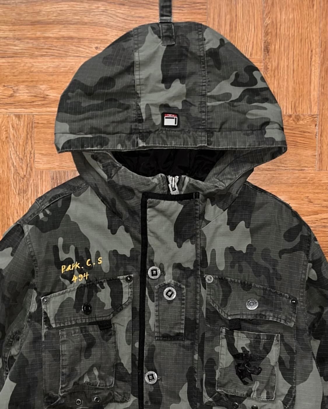 후부 밀리터리 카모 디테일 야상점퍼  상품이미지5