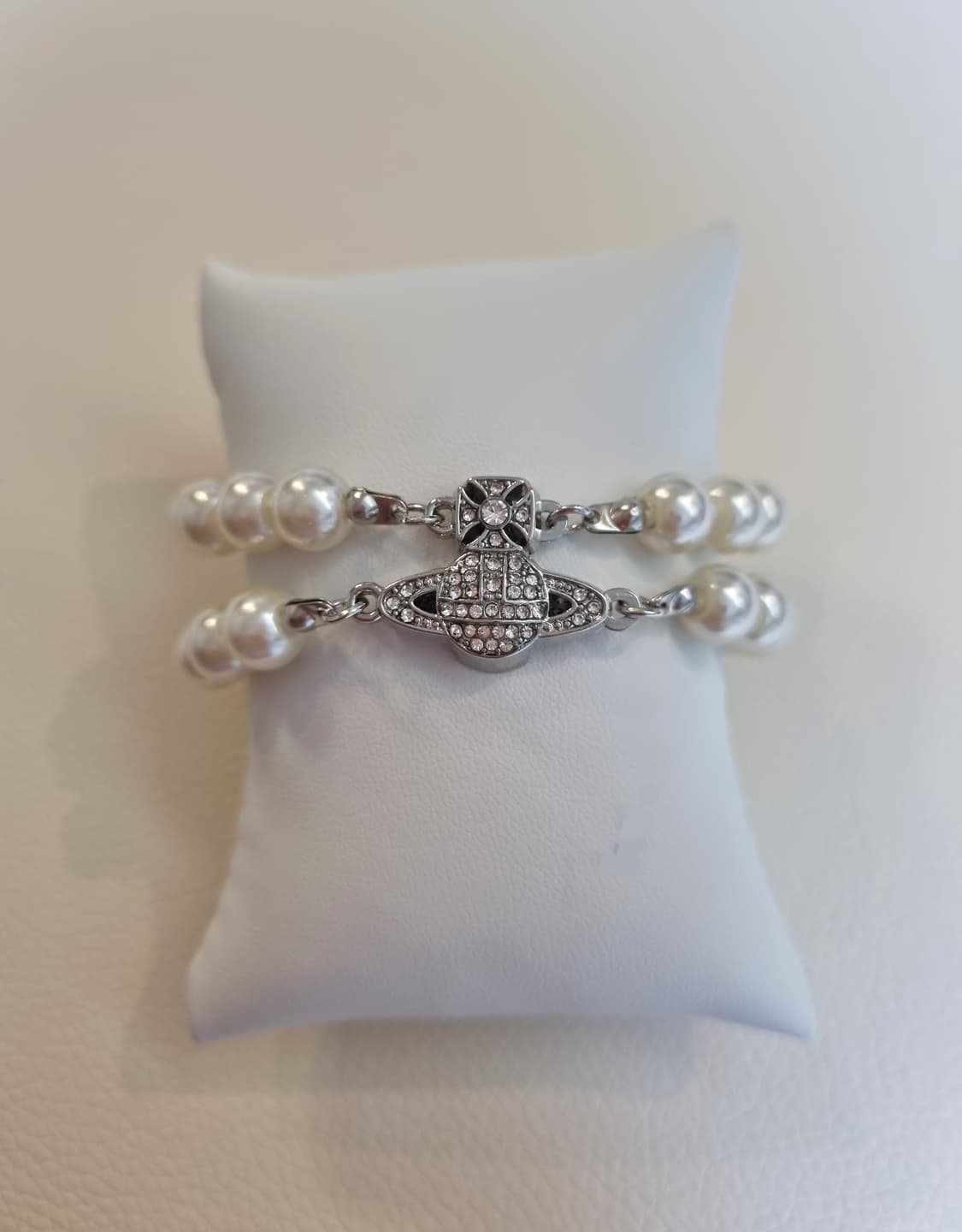 비비안웨스트우드 업사이클링 두줄 스왈진주 팔찌 상품이미지2