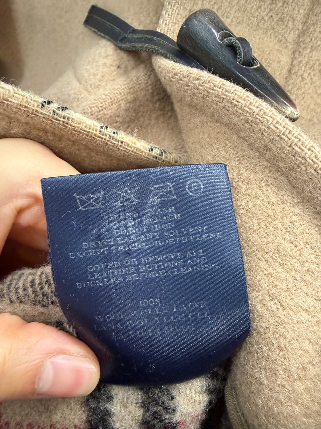 빈티지 버버리 90s 울 더플 코트 M 상품이미지10