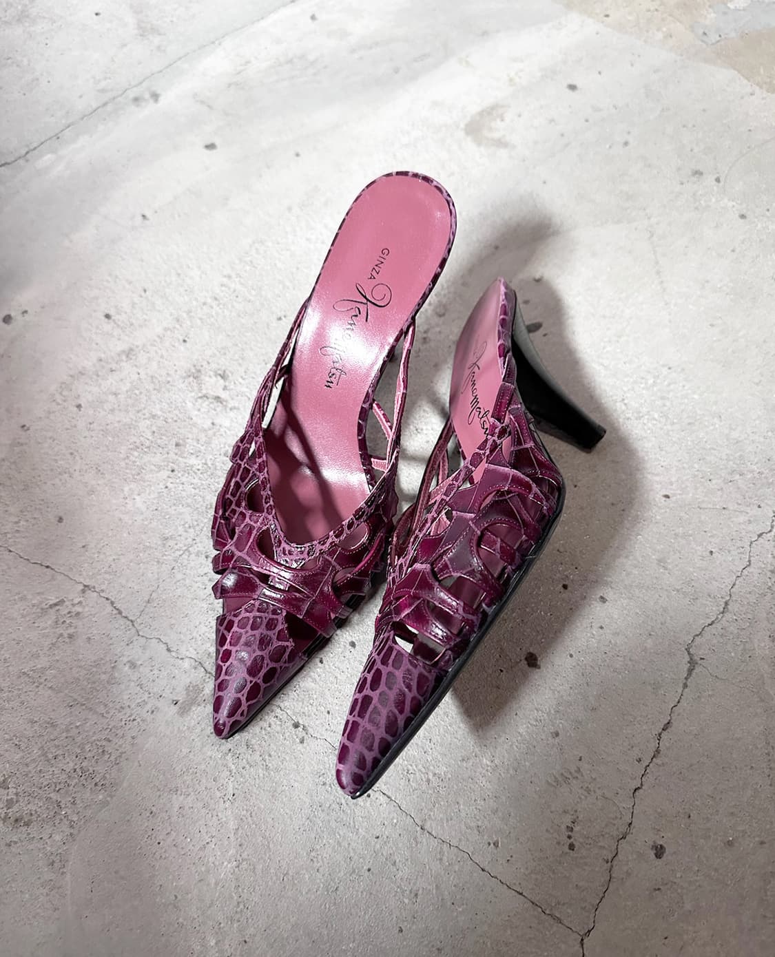 GINZA KANEMATSU heel mules 상품이미지4