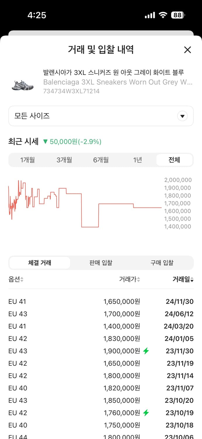 발렌시아가 3xl 블루 원아웃 41사이즈 팝니다. 상품이미지7