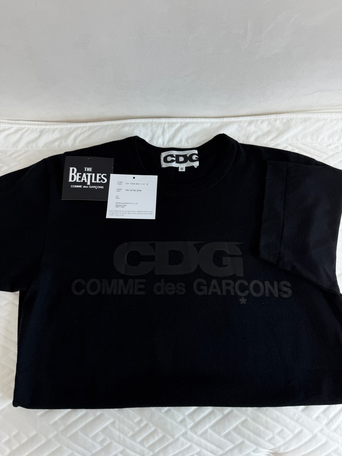 CDG 꼼데가르송 모노크롬 티셔츠 블랙 S 상품이미지1