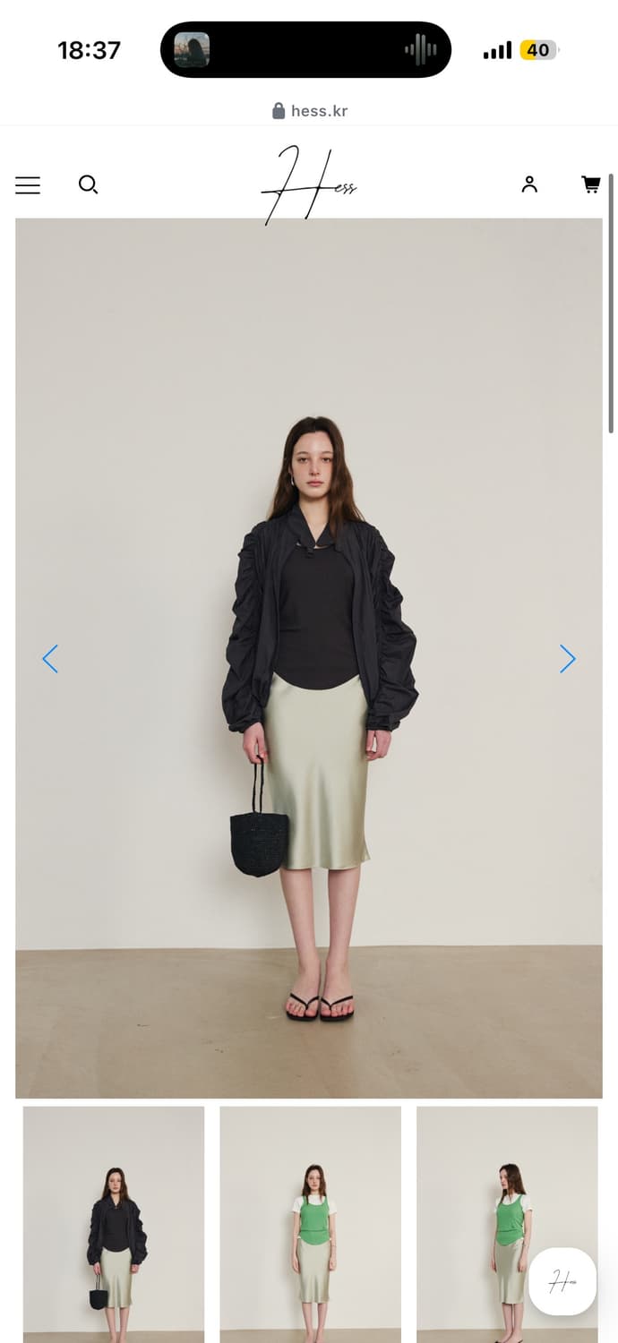헤즈 hess 새틴 스커트 구해요 상품이미지1