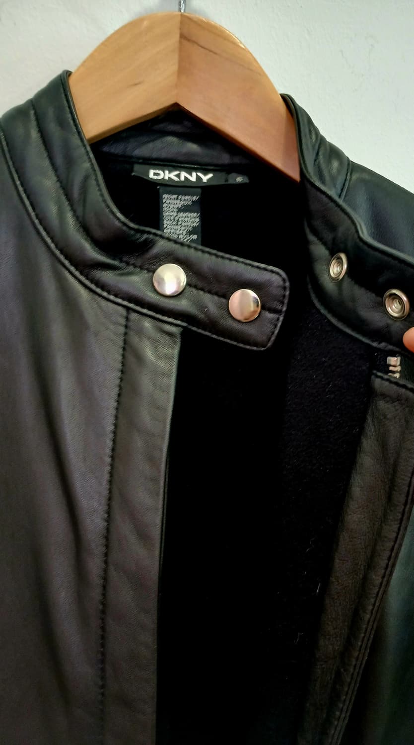 DKNY 양가죽 패브릭배색 자켓  상품이미지6