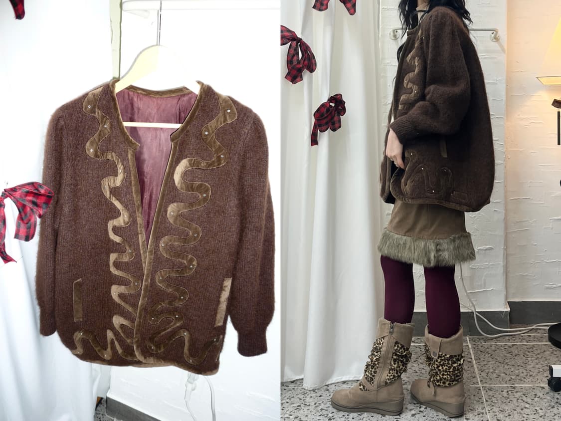 toffee knit cardigan 상품이미지1