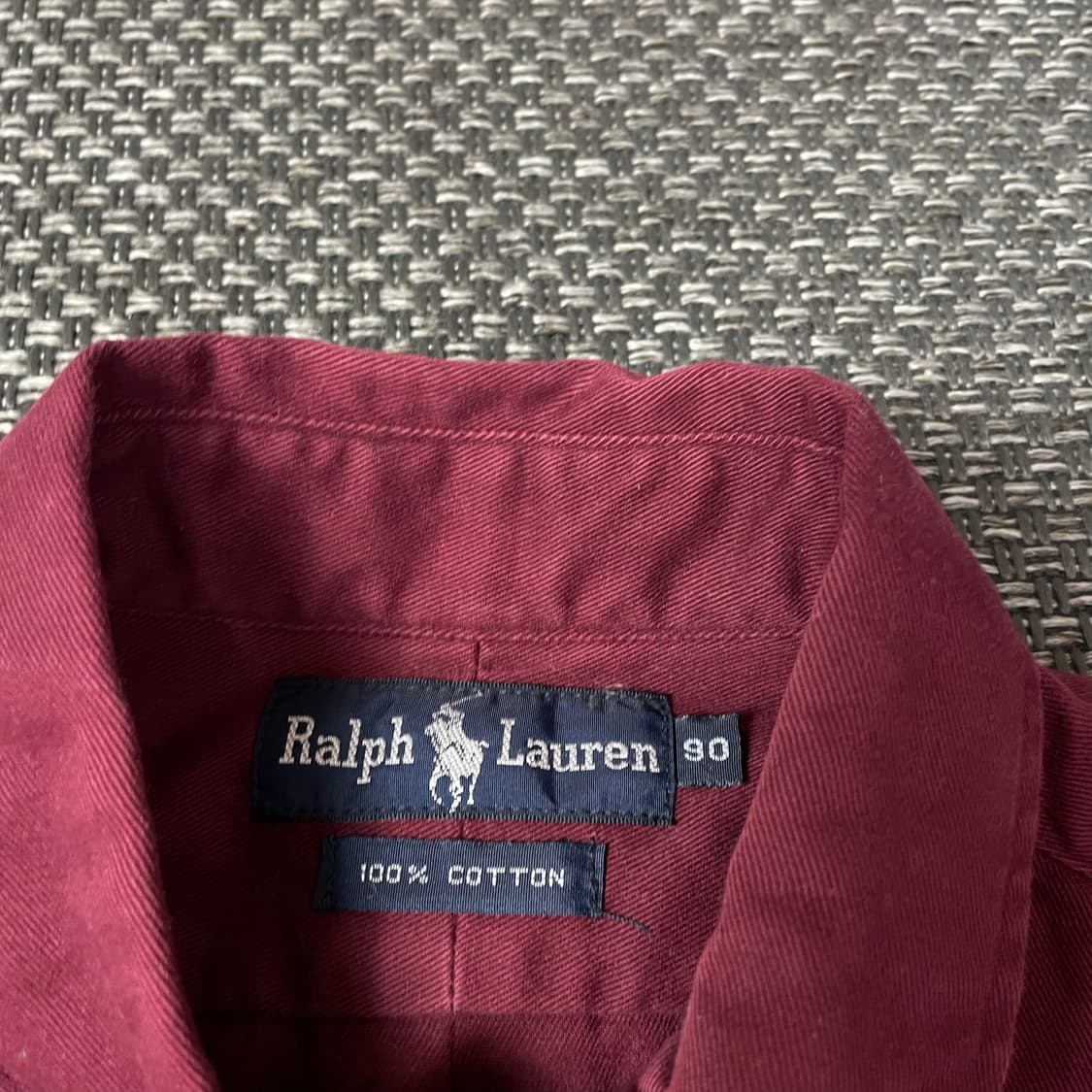 폴로랄프로렌 다크레드 코튼 긴팔 셔츠 90 상품이미지4