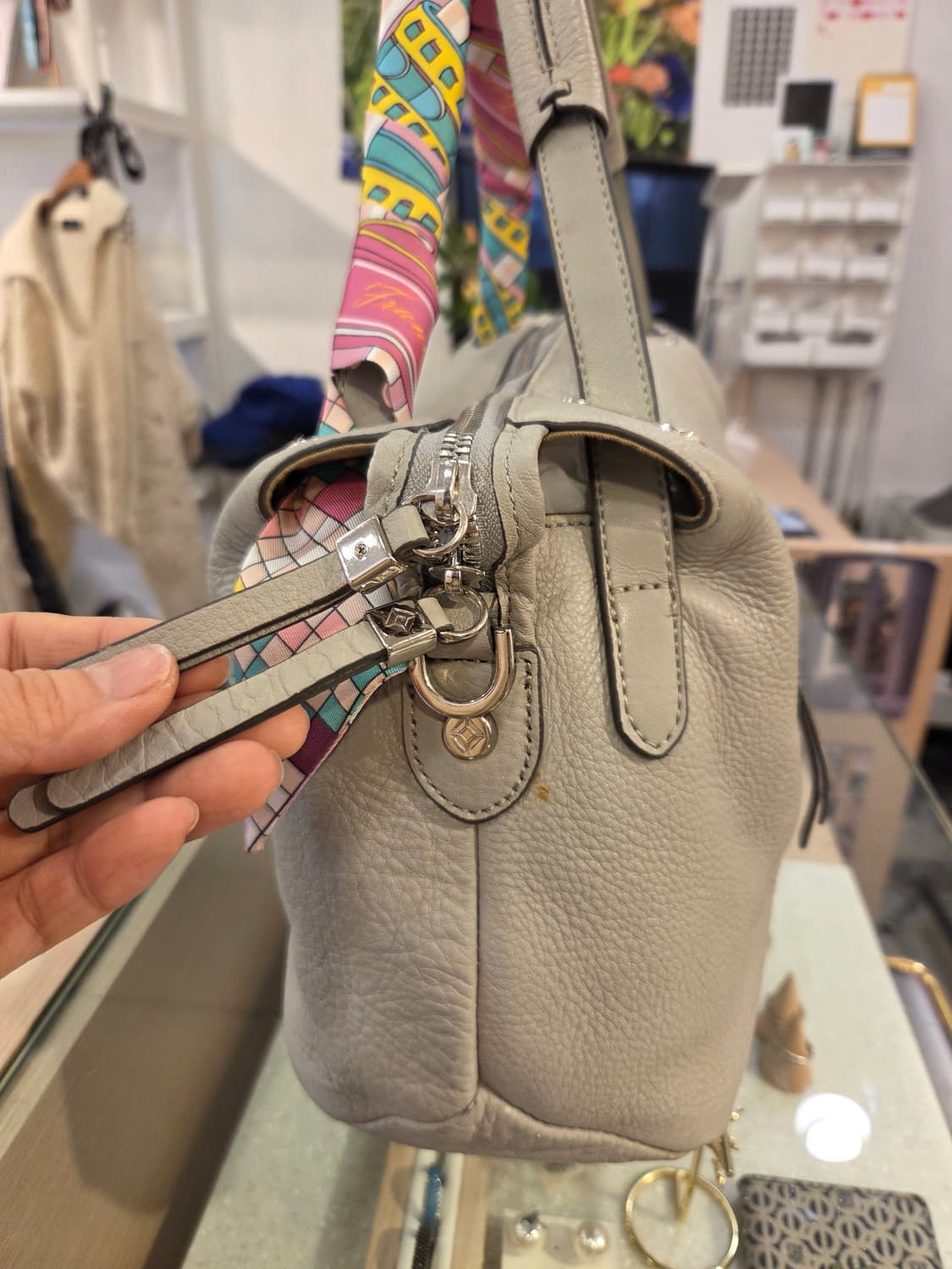 ALPHARD 알파드 채정안백 리얼레더 토드백 상품이미지5