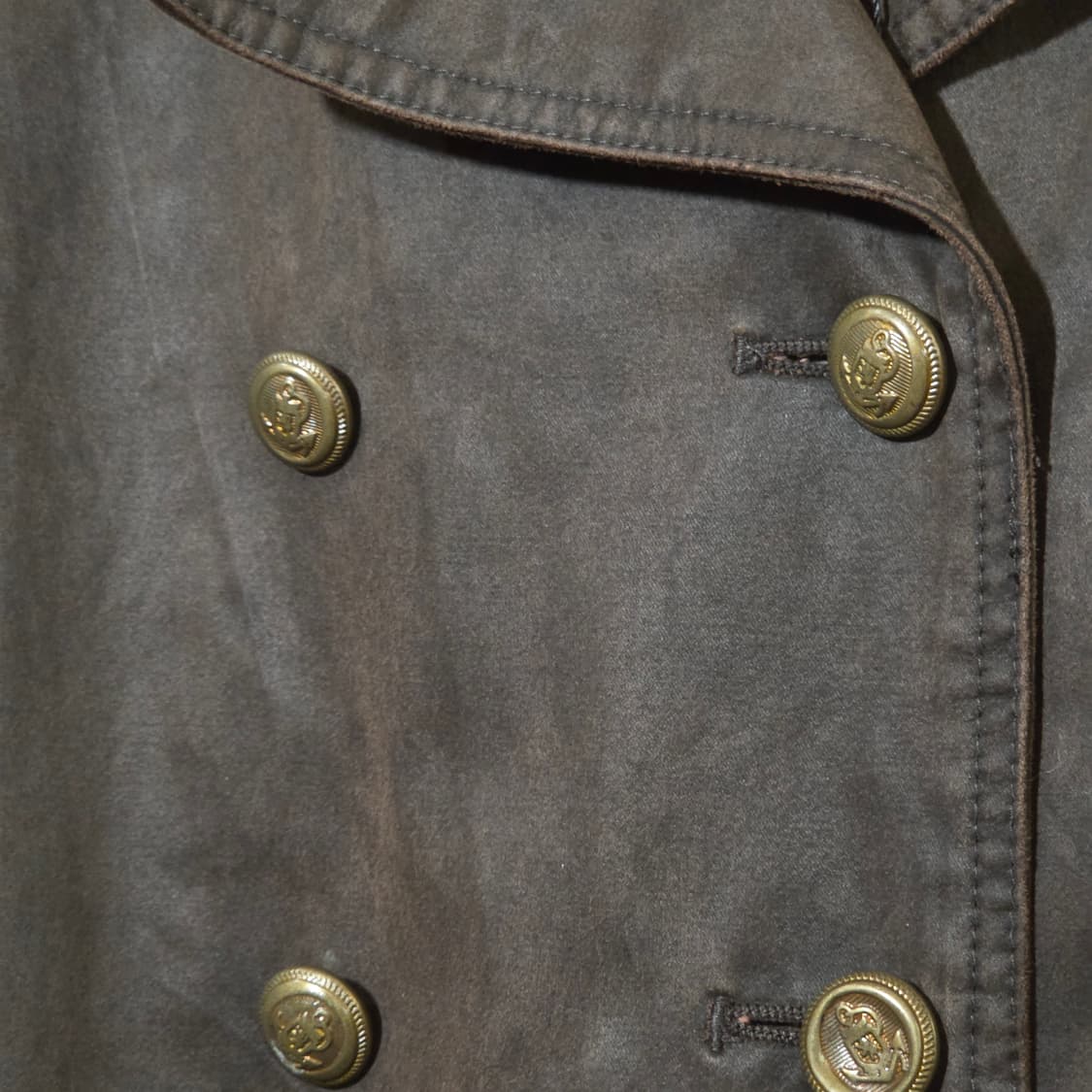 JPN 브라운 벨티드 더블 버튼 코트 상품이미지5