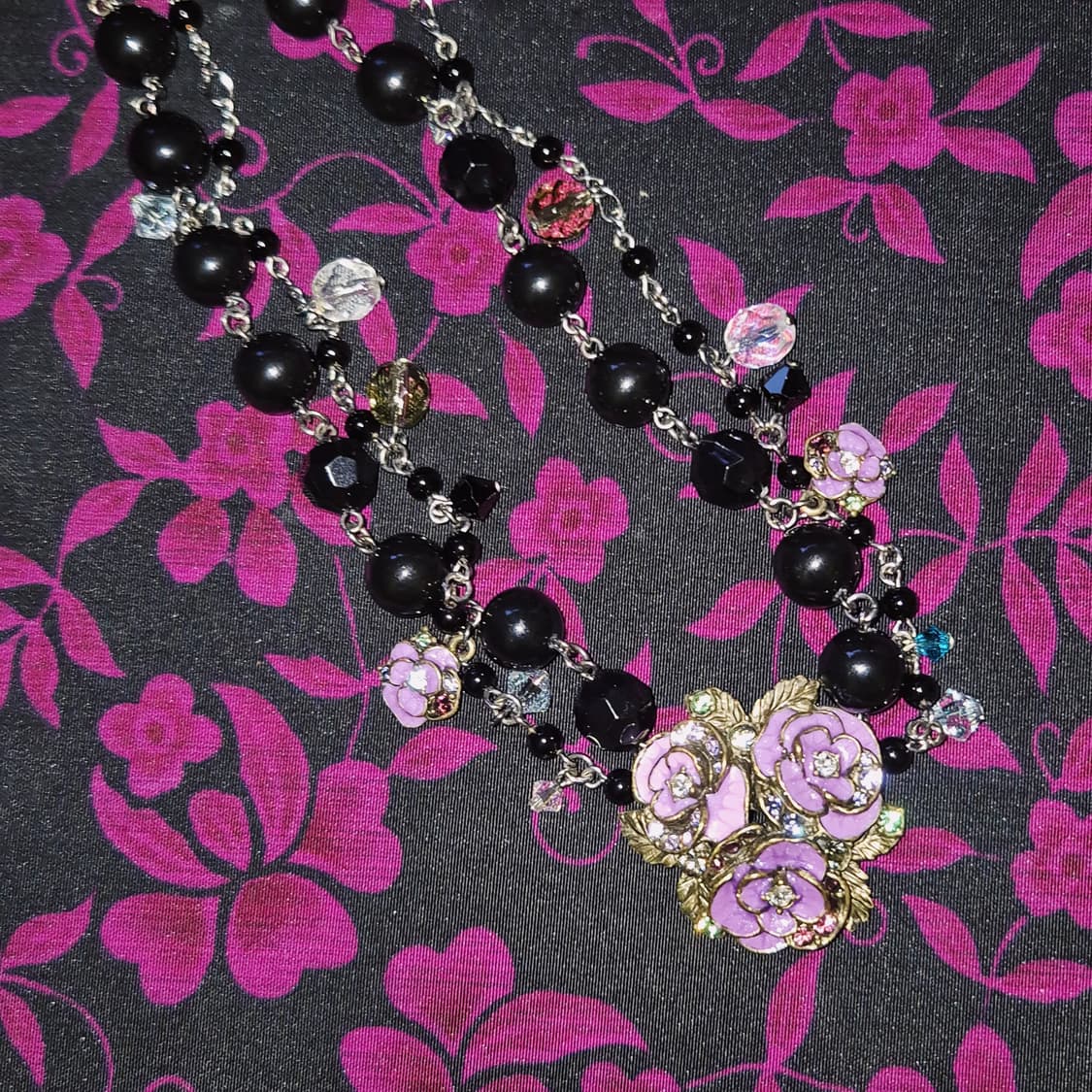 04s 안나수이 엔틱 퍼플 빅 로즈 레이어드 초커 상품이미지9