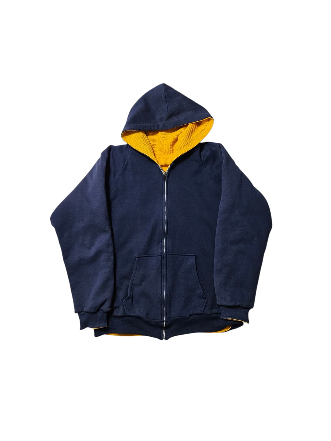 1990's 캠버 Camber 리버서블 후드집업 와플 써멀 L 상품이미지2