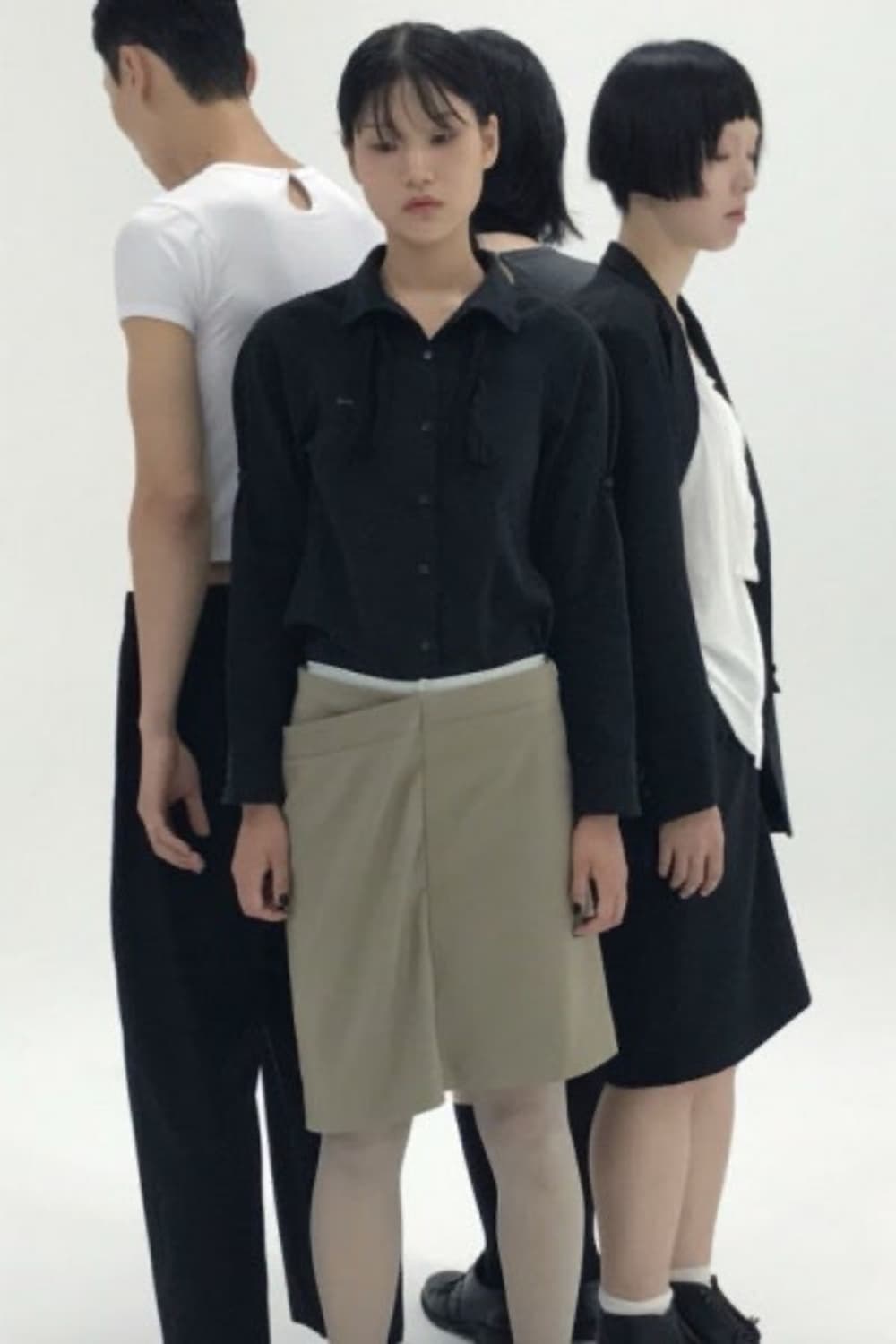 에옹쓰 가든테이프 셔츠 1사이즈 블랙 상품이미지3