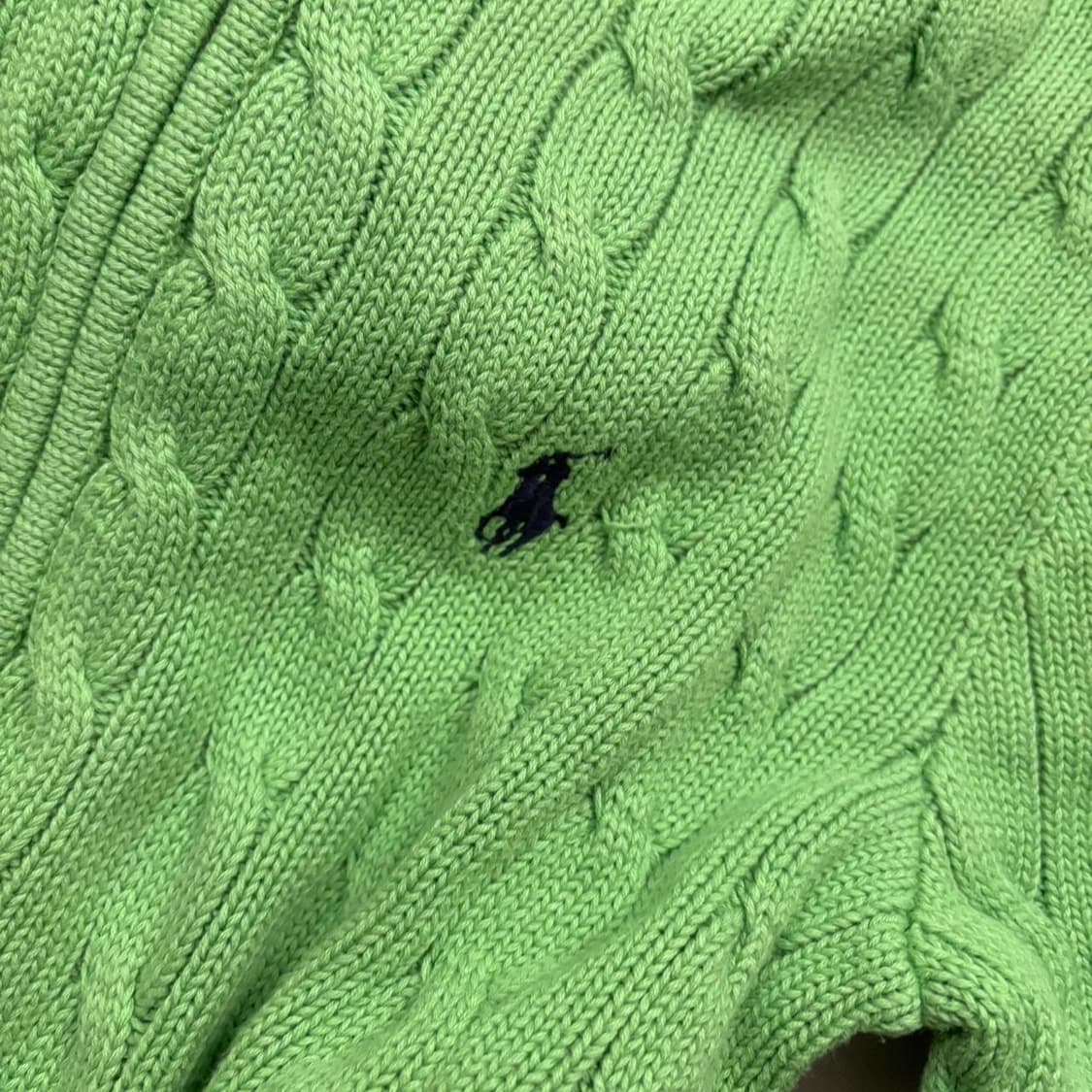 폴로 랄프 로렌 연두색 니트 후드 상품이미지3