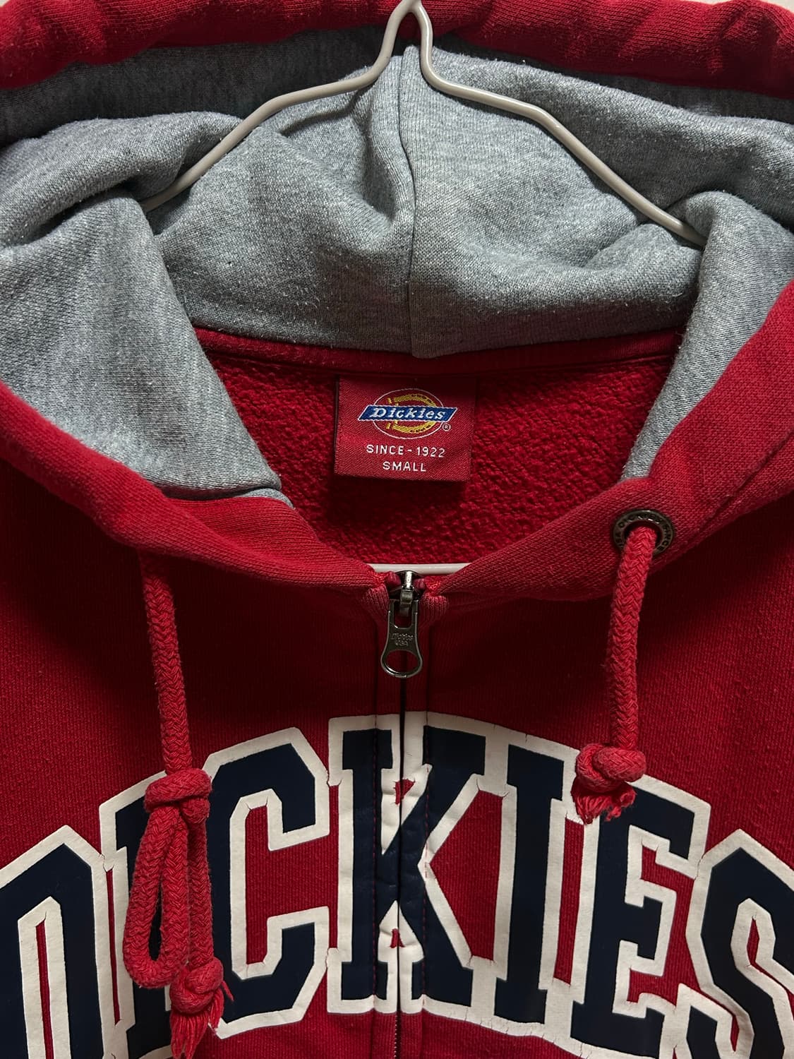 디키즈 빨간색 후드집업 S(90) 상품이미지2